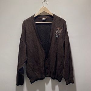 Vintage Ocean Pacific Activ8 Brown Cardigan Sweater Mens 40